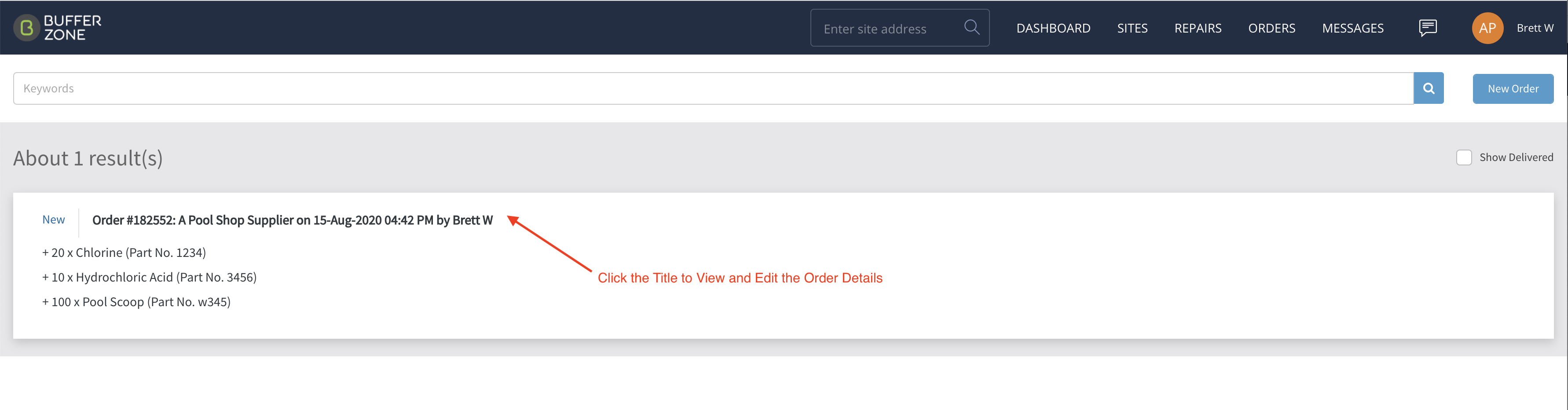 Order listed on the Orders page.png